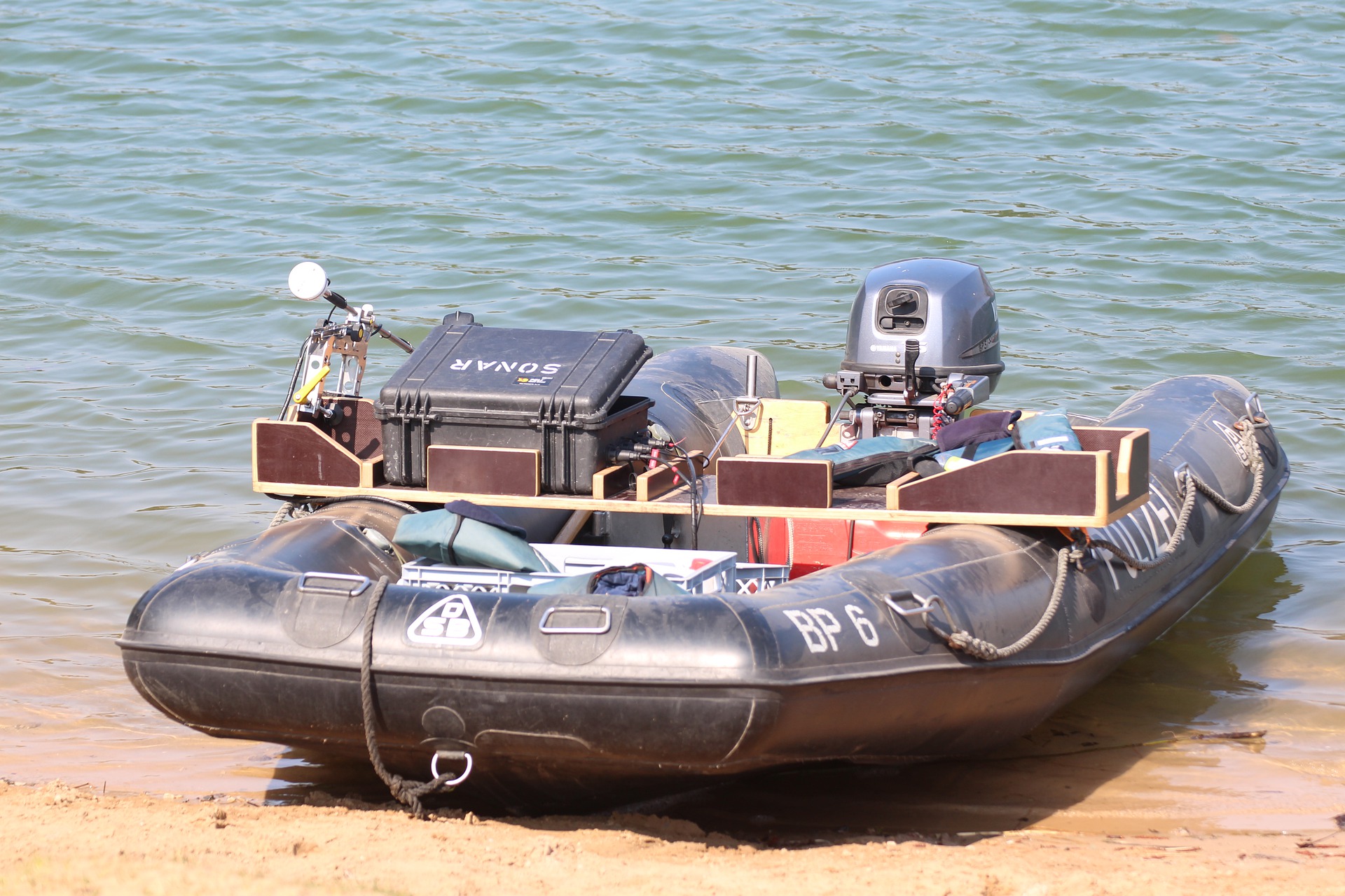 Schlauchboot zum Tauchen