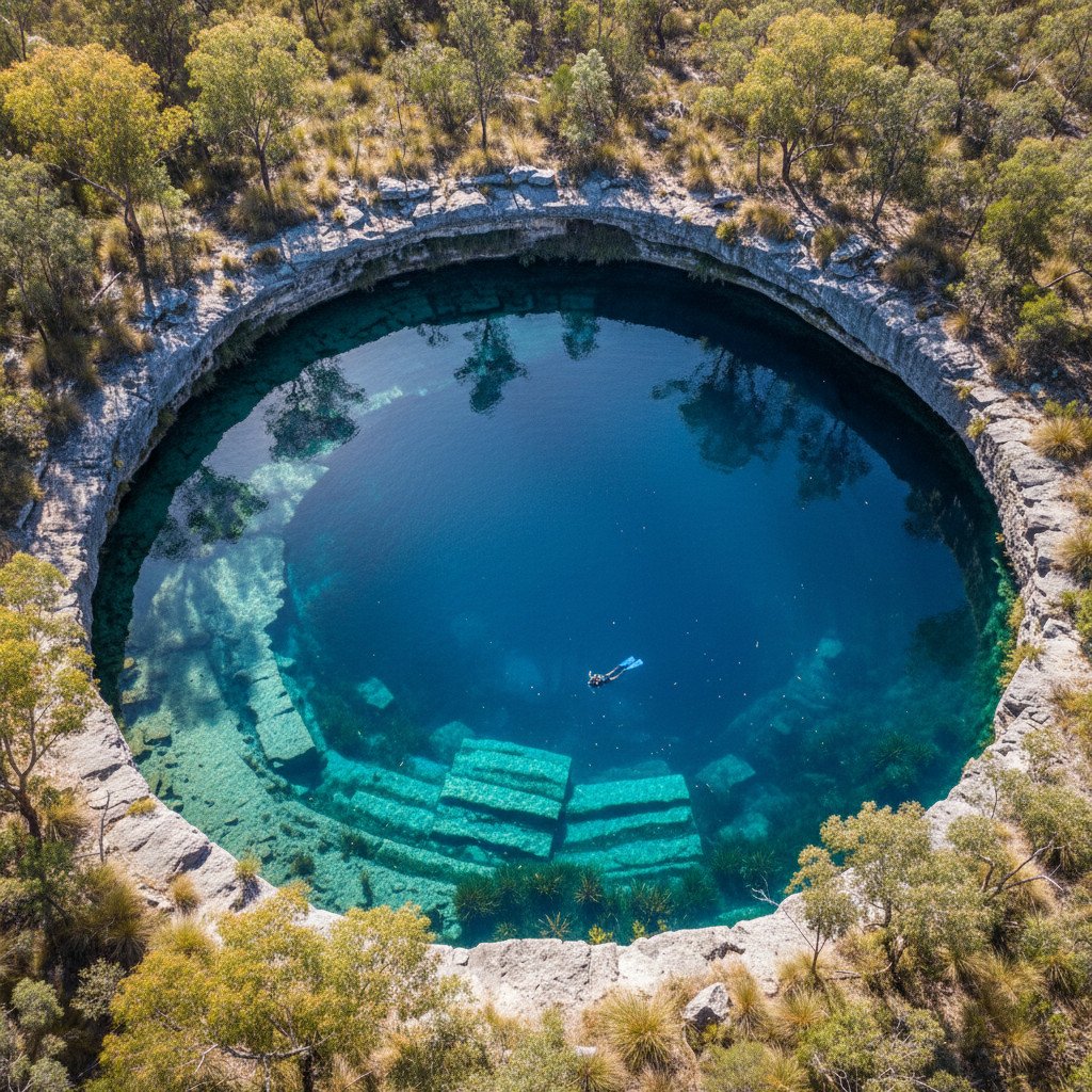 Crystal-clear Australian sinkhole